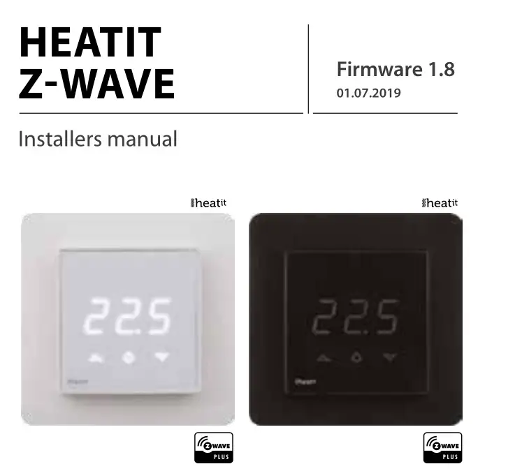 heatit Z-TRM3-W Z-Wave Electronic Thermostat Instruction Manual