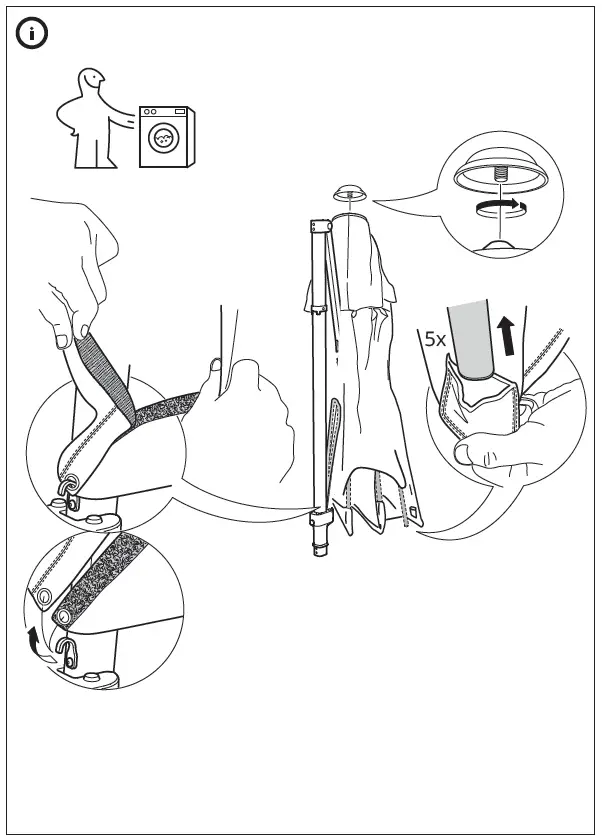 IKEA 204.114.30 HÖGÖN Umbrella-08
