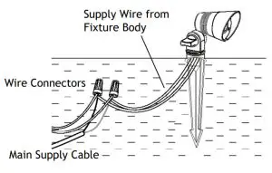AMP Lighting AAL 1041 4 B BZ Low Voltage Landscape Lighting - Wire Connections