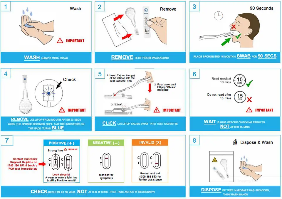 V-CHEK COVID-19 Antigen Saliva Lollipop Test Instruction Fig20