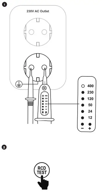 MASTECH MS8922B Voltage Tester with RCD -RCDer