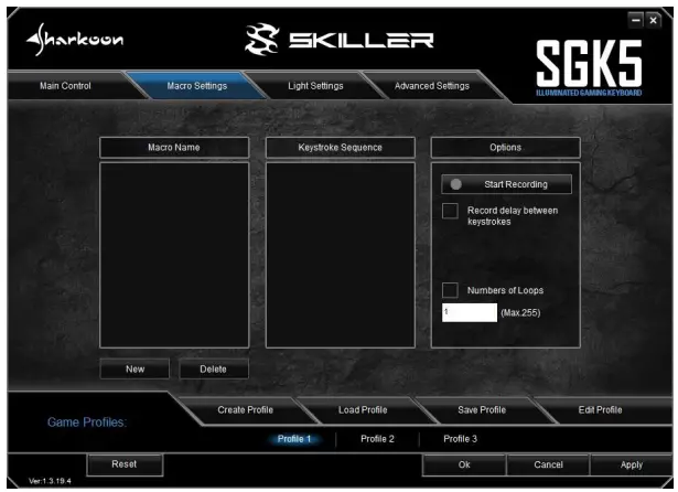 Sharkoon Skiller SGK5 Gaming Keyboard - Macro Settings