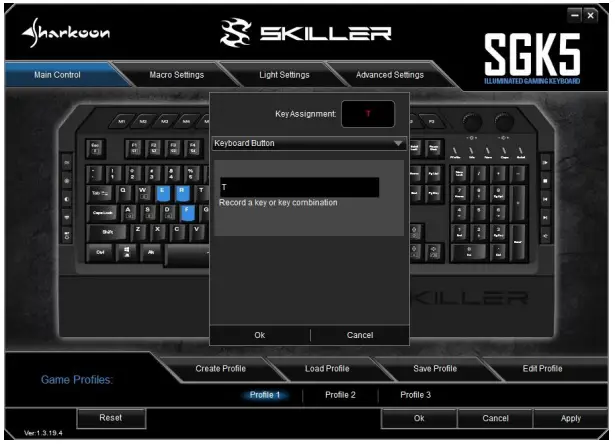 Sharkoon Skiller SGK5 Gaming Keyboard - Main Control