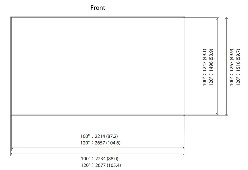 EPSON ELPSC35 100 Inch Projector Screen Set - fig 1