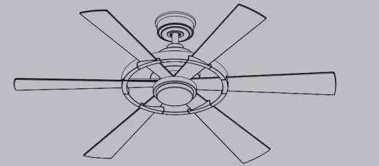 KICHLER 300317DBK 52 Inch Integrated LED Indoor Distressed Black Downrod Mount Ceiling Fan