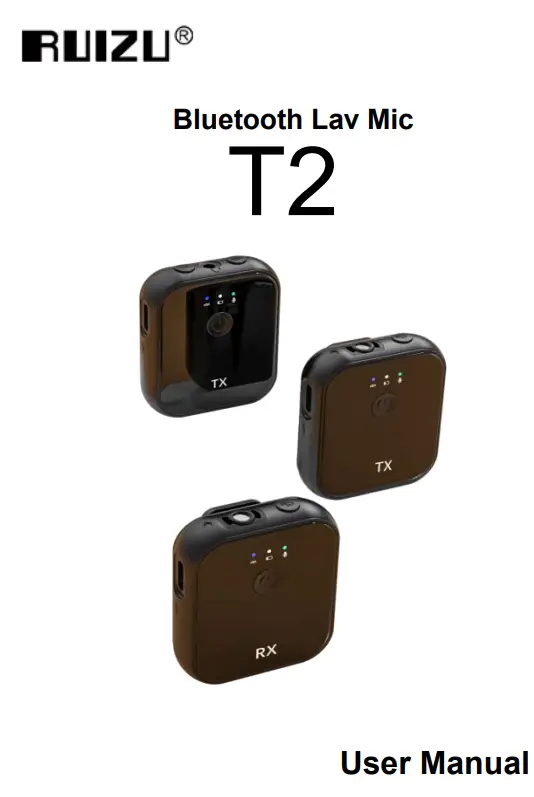 RUIZU T2 Bluetooth Lav Mic User Manual