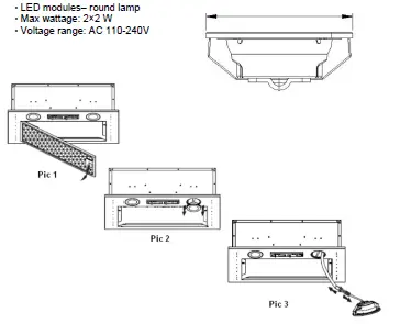 electriQ eiQ52CANOPY Canopy Cooker Hood Kitchen Extractor Fig11