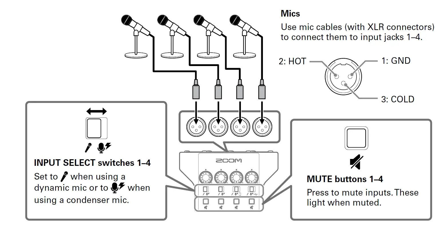 ZOOM- P4- PodTrak -Portable- Multitrack -Podcast- Recorder -17