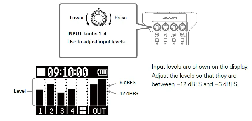 ZOOM- P4- PodTrak -Portable- Multitrack -Podcast- Recorder -21
