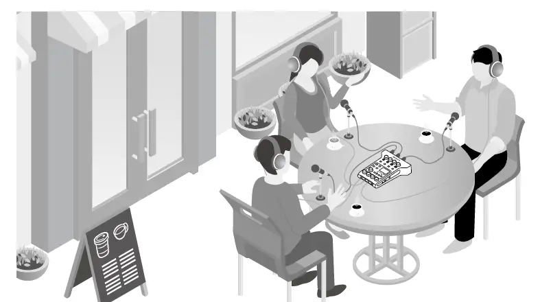 ZOOM- P4- PodTrak -Portable- Multitrack -Podcast- Recorder -6