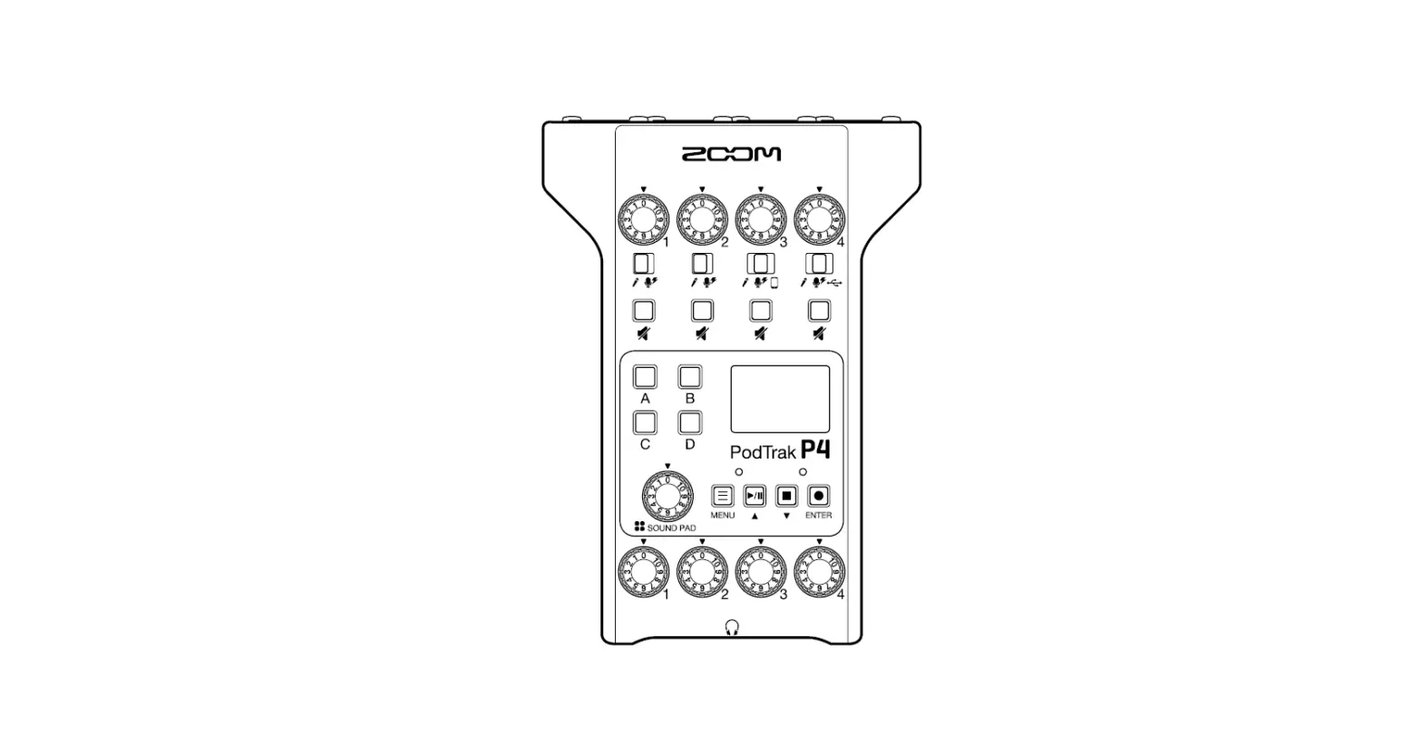 Zoom P4 Podtrak Portable Multitrack Podcast Recorder User Guide
