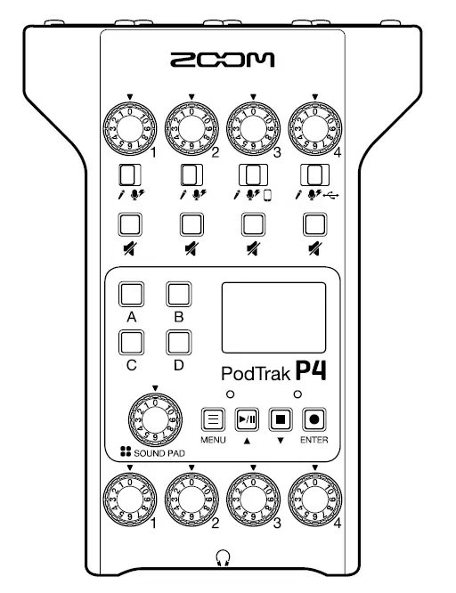 ZOOM- P4- PoAdTrak -Portable- Multitrack -Podcast- Recorder -PRODUCT