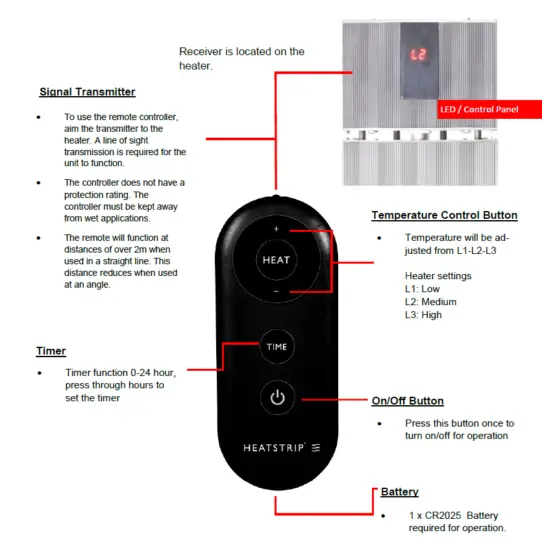 Heatstrip-TF2200RW-Off-White-Electric-Radiant-Heater-With-Remote-FIG-2