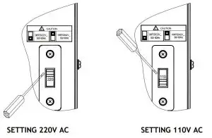 FIG 6 Line Power Supply Setting
