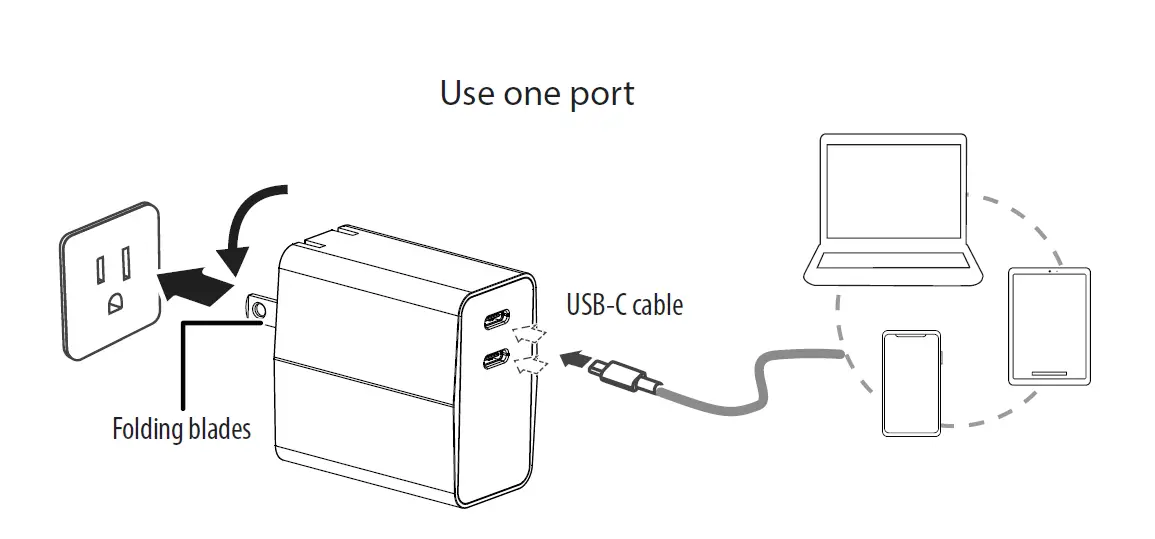 INSIGNIA NS-PW330C1B23 30W USB C Compact Wall Charger FIG 2