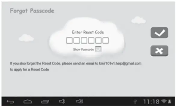 GoGEN MAX PAD 7 TAbleT - Forgot Parents Passcode
