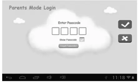 GoGEN MAX PAD 7 TAbleT - Parents Mode Login
