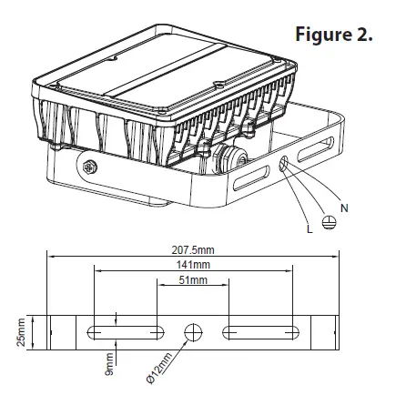 GKOLED GKOFD08 Series LED Flood Light with Yoke Mount-FIG2
