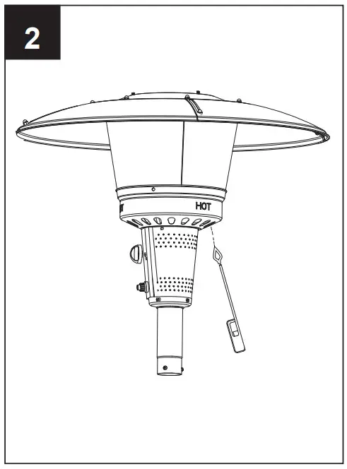 garden treasures GAS Patio Heater-Lighting1