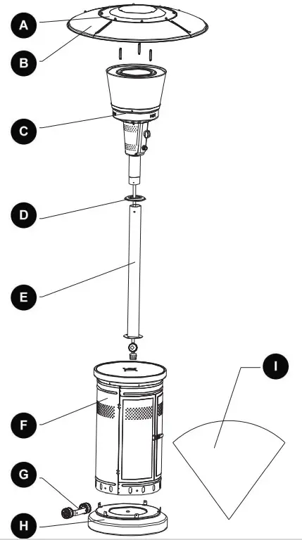 garden treasures GAS Patio Heater-PACKAGE CONTENTS