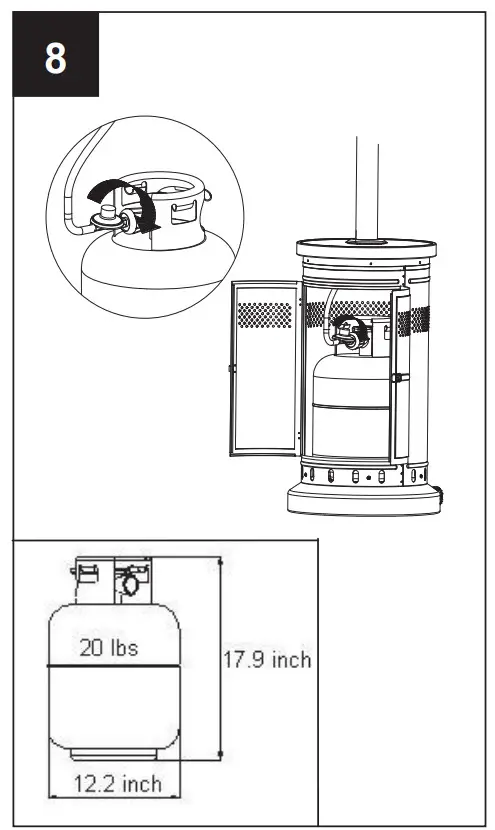 garden treasures GAS Patio Heater-PACKAGE HARDWARE ASSEMBL7Y8