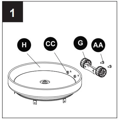 garden treasures GAS Patio Heater-PACKAGE HARDWARE ASSEMBLY