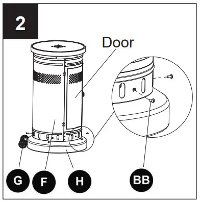 garden treasures GAS Patio Heater-PACKAGE HARDWARE ASSEMBLY1