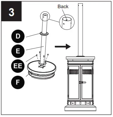 garden treasures GAS Patio Heater-PACKAGE HARDWARE ASSEMBLY2