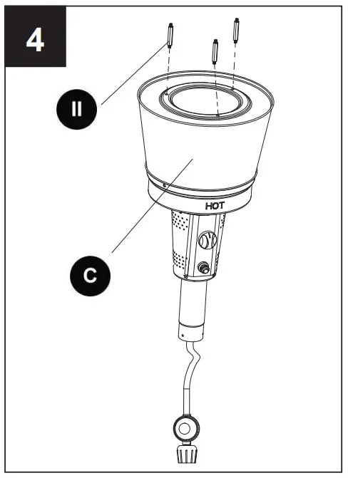 garden treasures GAS Patio Heater-PACKAGE HARDWARE ASSEMBLY4