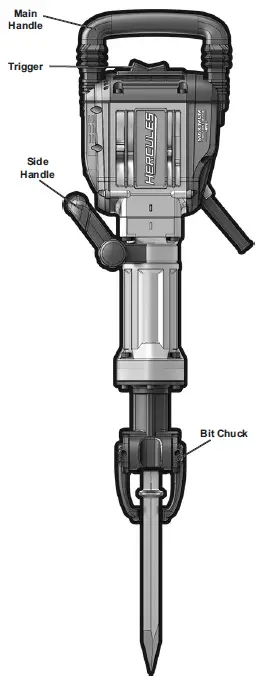 HARBOR FREIGHT HE32 Hex Breaker Hammer-3
