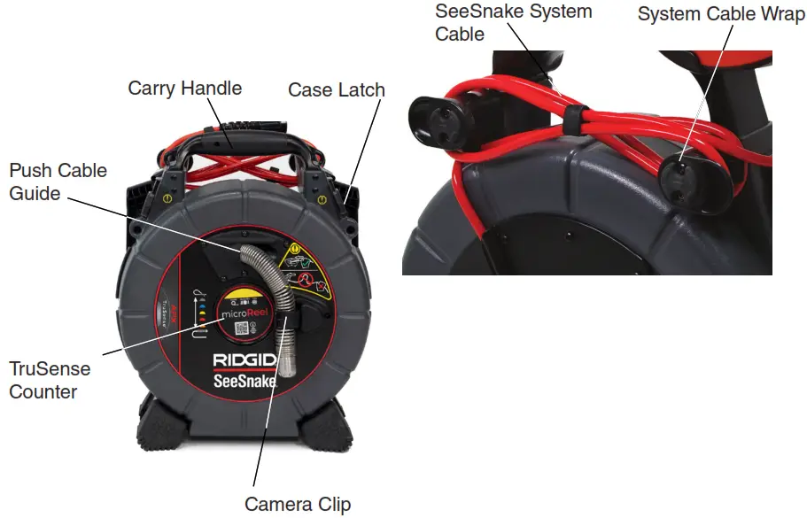 RIDGID R70808 SeeSnake MicroReel APX Portable and Customizable Diagnostic Camera Reel - Components