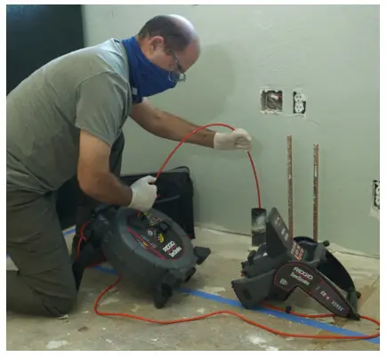 RIDGID R70808 SeeSnake MicroReel APX Portable and Customizable Diagnostic Camera Reel - Placement