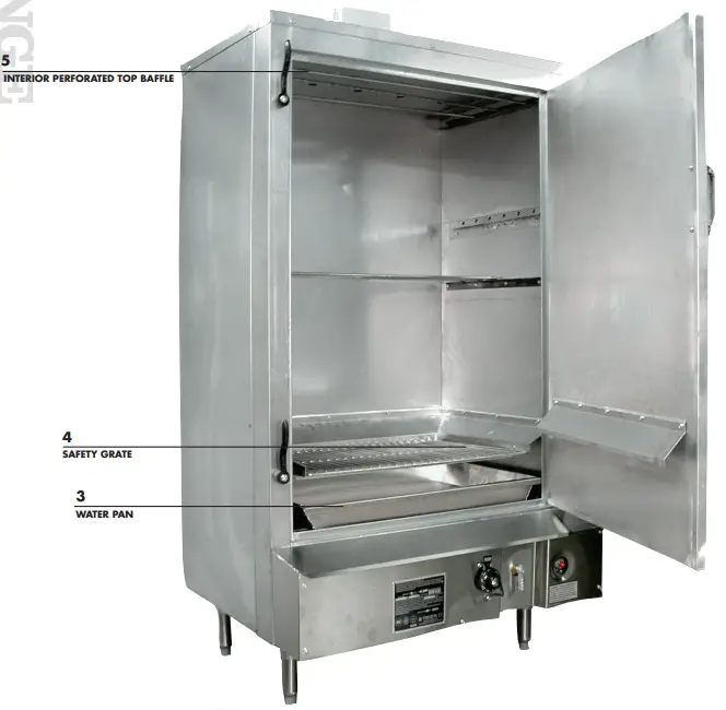 TOWN SM 24 L Natural Gas Indoor 24 Inch Stainless Steel Smokehouse - FIG 1