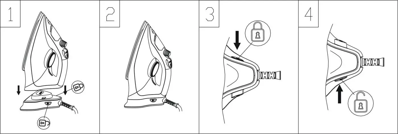 BERGSTROM G651 Pro Gold Steam Iron POWER CORD