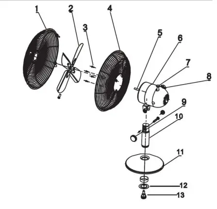 Goldai- GCDF165-30cm-Chrome-Desk-Fan-01