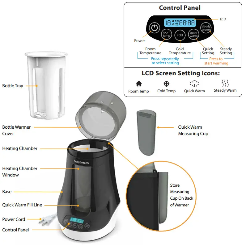 baby brezza BRZ0084 Bottle+Breastmilk Warmer - Figure 1