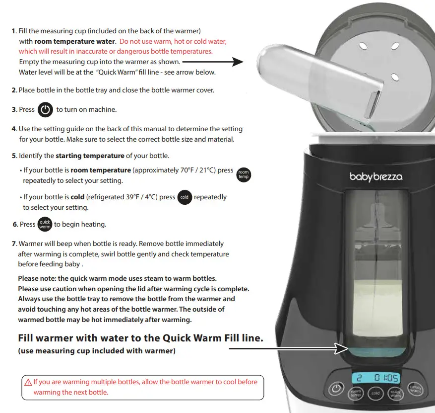 baby brezza BRZ0084 Bottle+Breastmilk Warmer - Figure 3