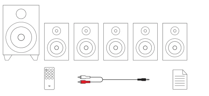 logitech Z606 Subwoofers - WHAT’S IN THE BOX