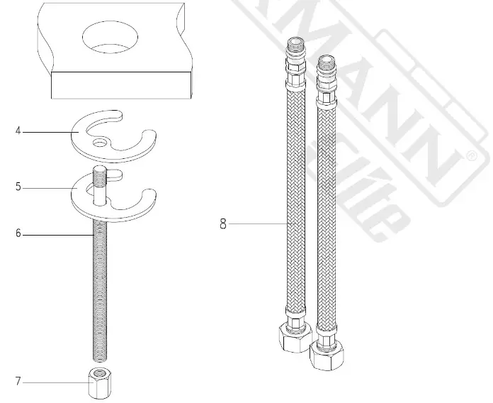 BORMANN Elite BTW5011 Sink Faucet - Mounting Instructions 2