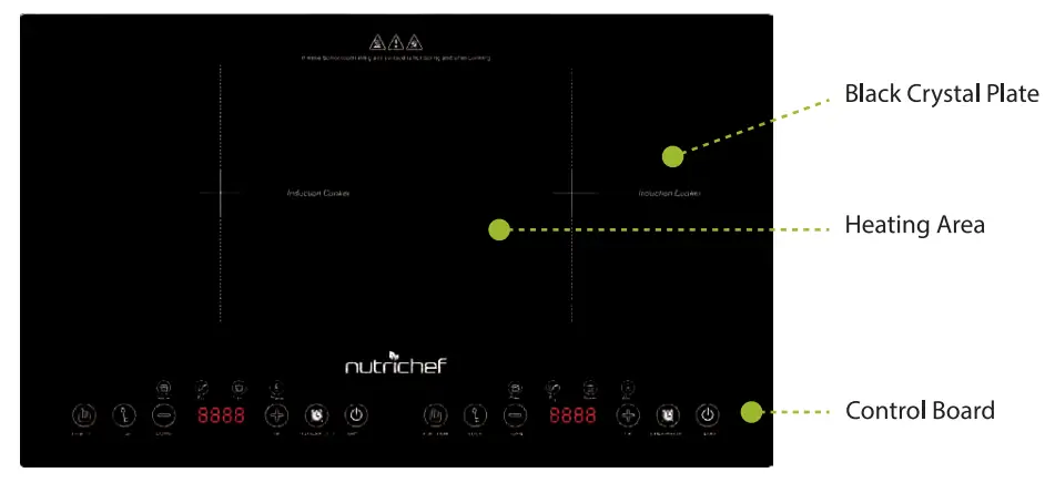 nutrichef PKSTIND49 Electric Double Burner Induction Cooktop - Product