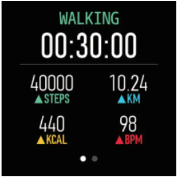 GLADIATOR Smart Watch Functions Menu