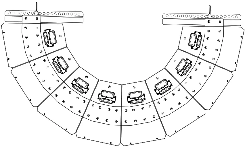 RCF FL B V Q 15 Vertical Fly Bar 8 speakers