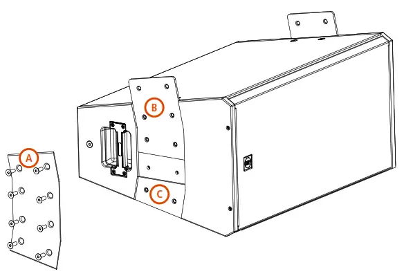 RCF FL B V Q 15 Vertical Fly Bar External Plate