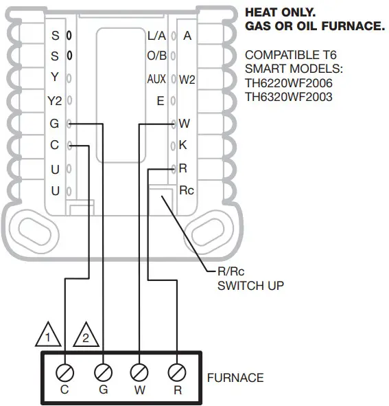 resideo T6 Pro Smart Wiring Diagrams -