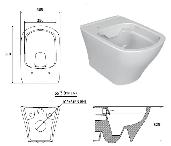 RAVAK-X01671-Wall-Hung-Toilet-FIG-1