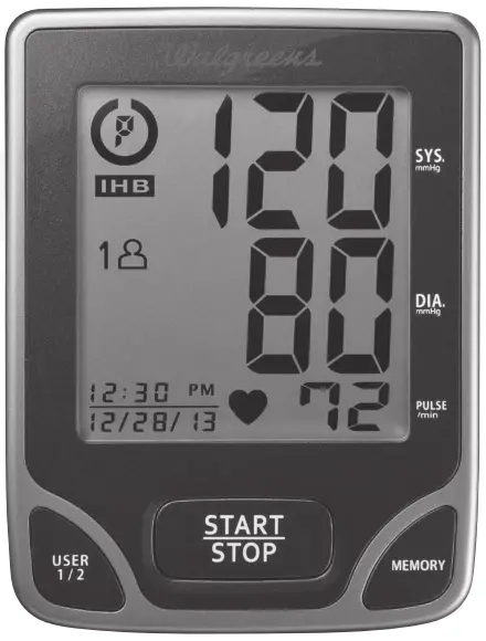 Well At Walgreens Delux Arm Blood Pressure Monitor Manual Wgnbpa-740