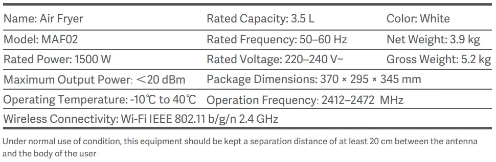 Xiaomi MAF02 Air Fryer-fig21