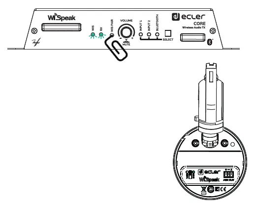 ecler Tube Rail-Mount Wireless Loudspeaker 4