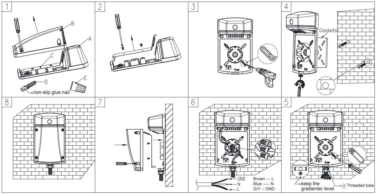 Installation instructions Illustration
