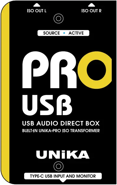 UNiKA PRO SERIES Audio Interface USB Audio Direct Box A02
